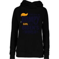 Trump Girl 2024: Unwavering Patriotism Womens Funnel Neck Pullover Hood