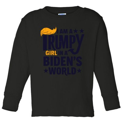 Trump Girl 2024: Unwavering Patriotism Toddler Long Sleeve Shirt