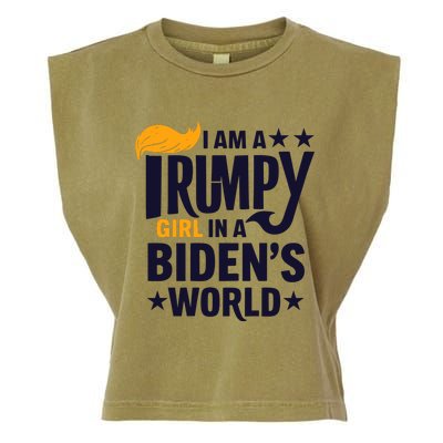 Trump Girl 2024: Unwavering Patriotism Garment-Dyed Women's Muscle Tee