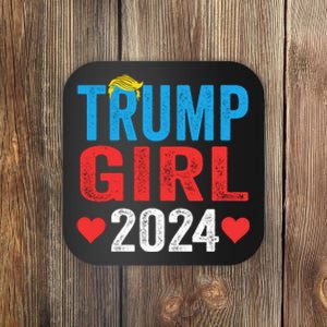 Trump Girl 2024 Shirts Cute Trump Flag Coaster