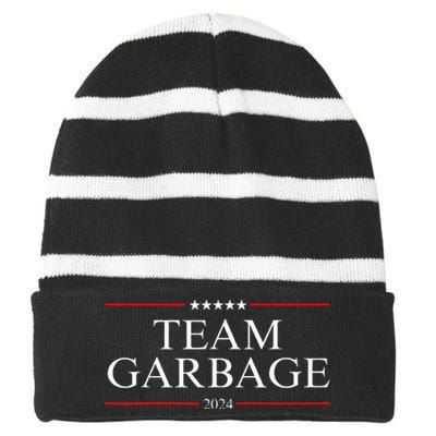 Team Garbage 2024 Striped Beanie with Solid Band