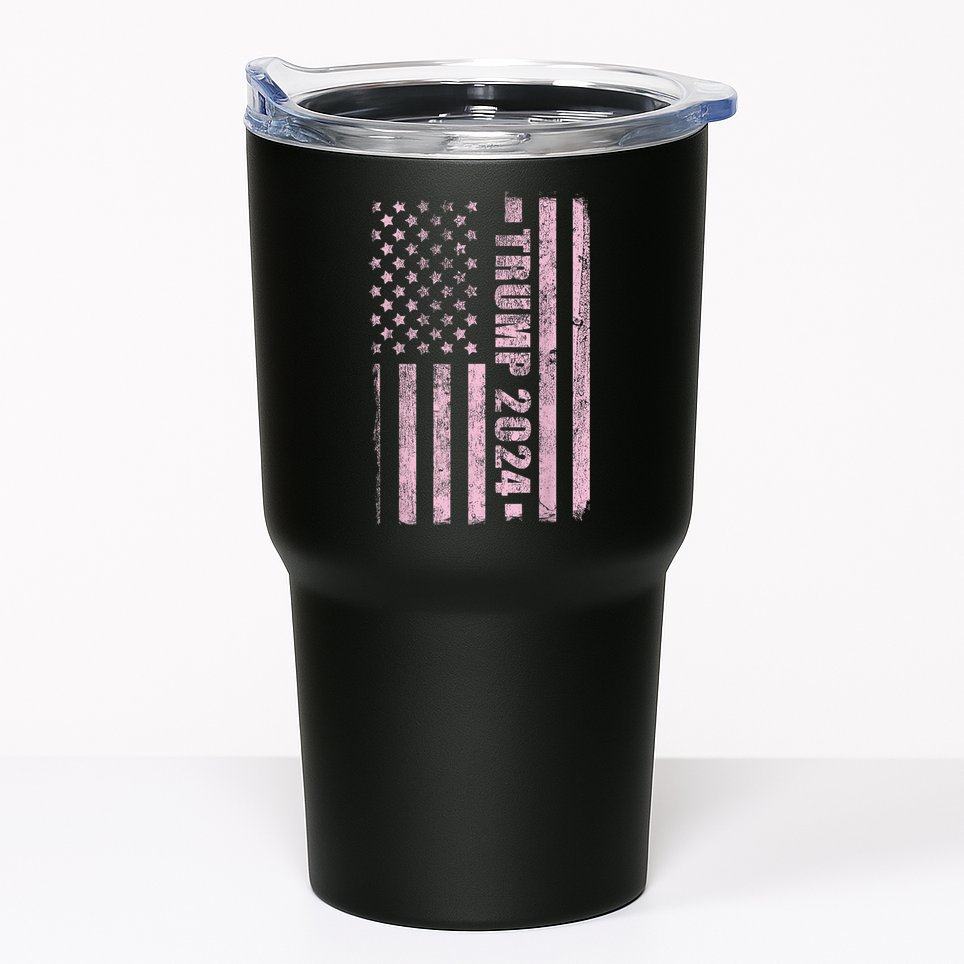 Trump Girl 2024 USA Flag Vintage Faded Tumbler
