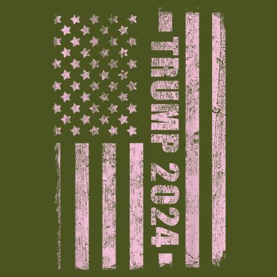 Trump Girl 2024 USA Flag Vintage Faded T-Shirt