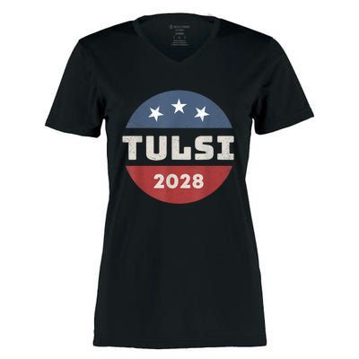 Tulsi Gabbard 2028 For President Campaign Women's Momentum V-Neck T-Shirt