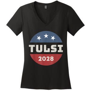 Tulsi Gabbard 2028 For President Campaign Women's V-Neck T-Shirt