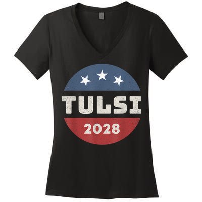 Tulsi Gabbard 2028 For President Campaign Women's V-Neck T-Shirt