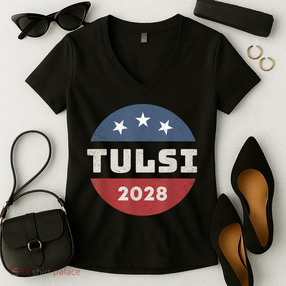 Tulsi Gabbard 2028 For President Campaign Women's V-Neck T-Shirt