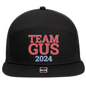 Team Gus 2024 Tim Walz 7 Panel Mesh Trucker Snapback Hat