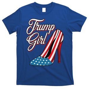 Trump Girl 2024 High Heels American Flag T-Shirt