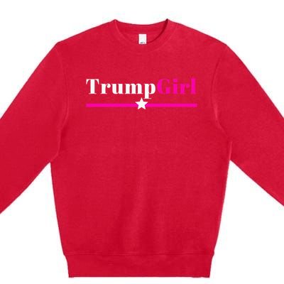 Trump Girl 2024 Trump Girl Pink Premium Crewneck Sweatshirt