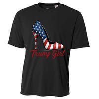 Trump Girl 2024 Cute Trump Flag Cooling Performance Crew T-Shirt