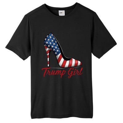 Trump Girl 2024 Cute Trump Flag Tall Fusion ChromaSoft Performance T-Shirt