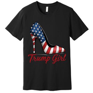 Trump Girl 2024 Cute Trump Flag Premium T-Shirt