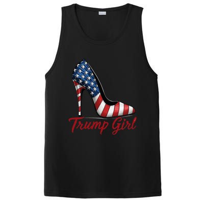 Trump Girl 2024 Cute Trump Flag PosiCharge Competitor Tank