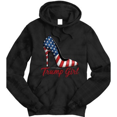 Trump Girl 2024 Cute Trump Flag Tie Dye Hoodie