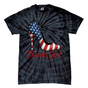 Trump Girl 2024 Cute Trump Flag Tie-Dye T-Shirt