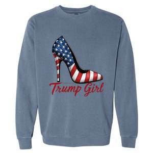 Trump Girl 2024 Cute Trump Flag Garment-Dyed Sweatshirt