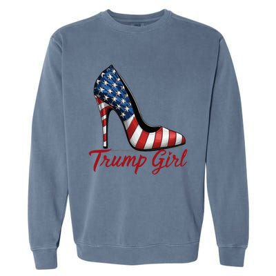 Trump Girl 2024 Cute Trump Flag Garment-Dyed Sweatshirt