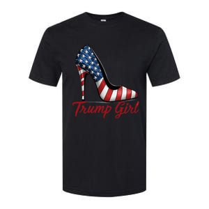 Trump Girl 2024 Cute Trump Flag Softstyle CVC T-Shirt