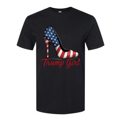 Trump Girl 2024 Cute Trump Flag Softstyle® CVC T-Shirt