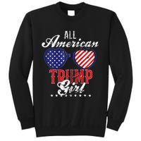 Trump Girl 2021 American Flag Heart Sweatshirt