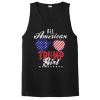 Trump Girl 2021 American Flag Heart PosiCharge Competitor Tank