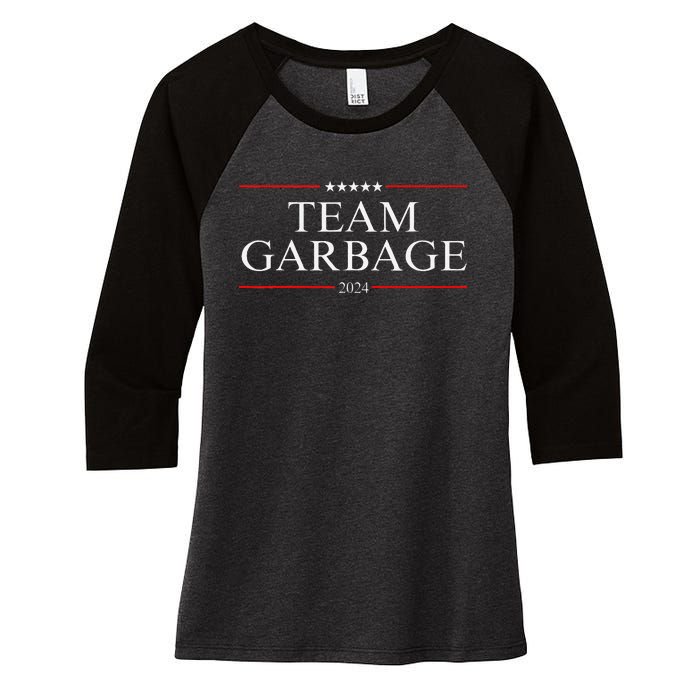 Team Garbage 2024 Women's Tri-Blend 3/4-Sleeve Raglan Shirt