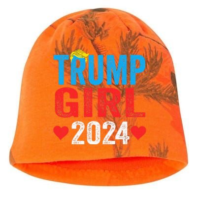 Trump Girl 2024 Shirts Cute Trump Flag Kati - Camo Knit Beanie