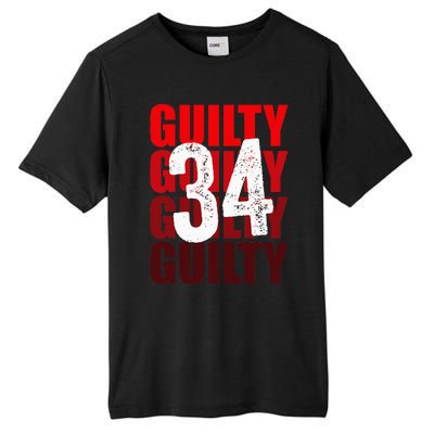 Trump Guilty 34 Counts Tall Fusion ChromaSoft Performance T-Shirt