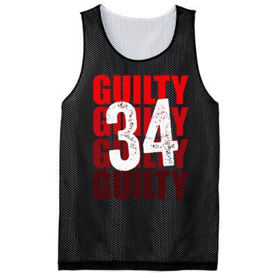 Trump Guilty 34 Counts Mesh Reversible Basketball Jersey Tank