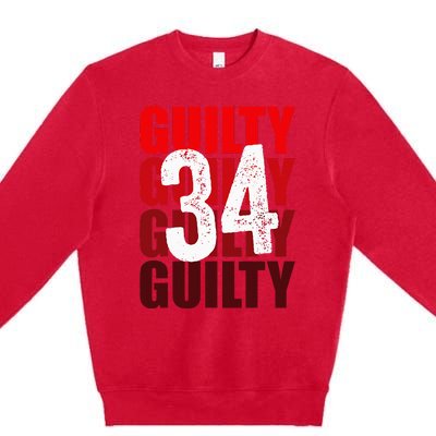 Trump Guilty 34 Counts Premium Crewneck Sweatshirt