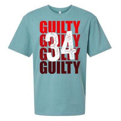 Trump Guilty 34 Counts Sueded Cloud Jersey T-Shirt