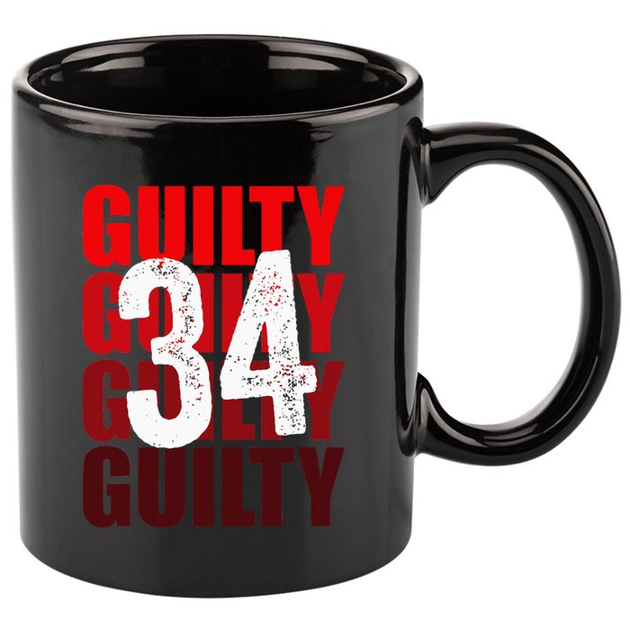 Trump Guilty 34 Counts 11oz C Handle Ceramic Mug