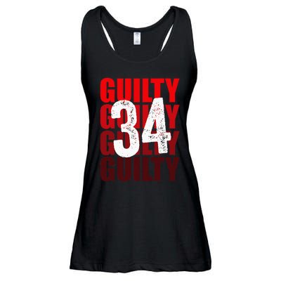 Trump Guilty 34 Counts Ladies Essential Flowy Tank