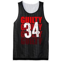 Trump Guilty 34 Counts Mesh Reversible Basketball Jersey Tank