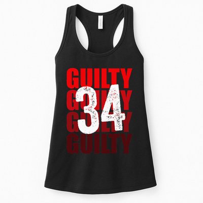 Trump Guilty 34 Counts Womens Tank Top