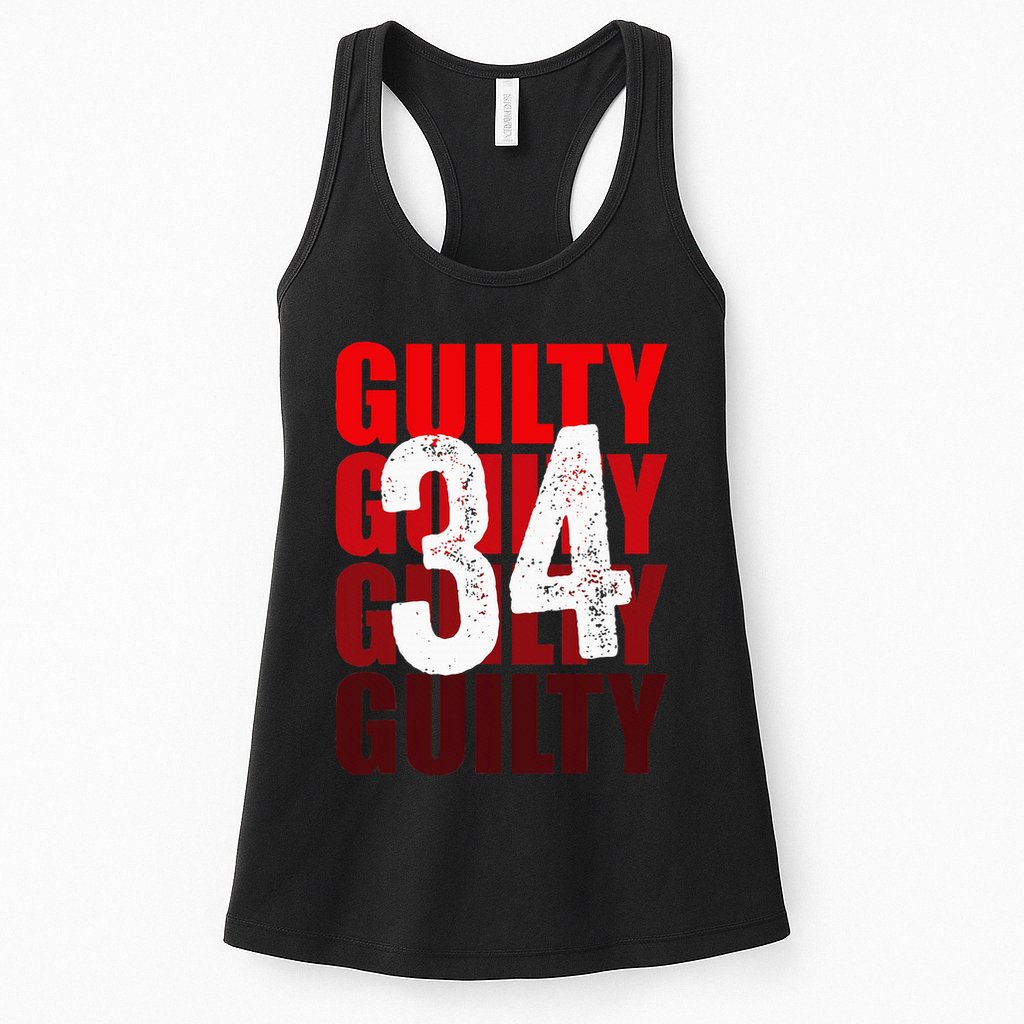 Trump Guilty 34 Counts Womens Tank Top