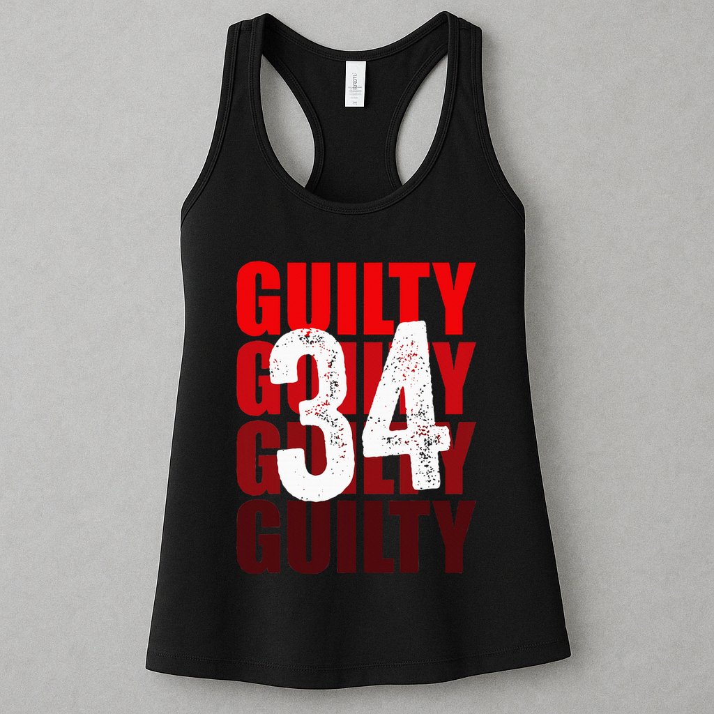 Trump Guilty 34 Counts Womens Tank Top