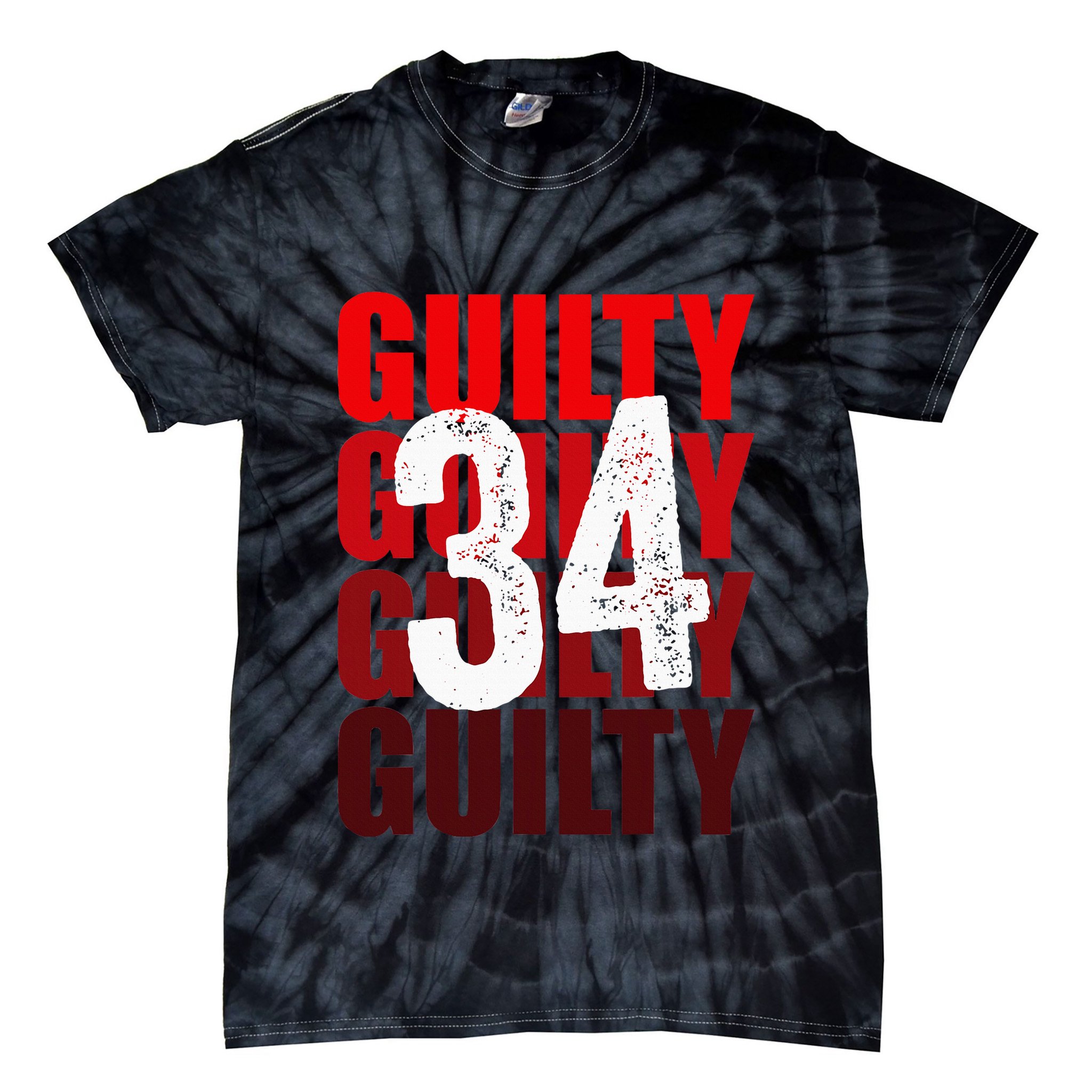 Trump Guilty 34 Counts Tie-Dye T-Shirt