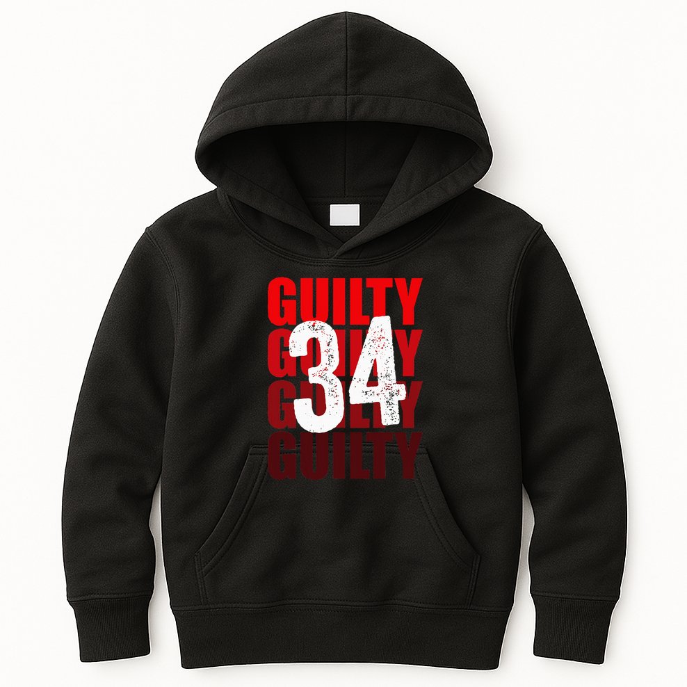 Trump Guilty 34 Counts Kids Hoodie
