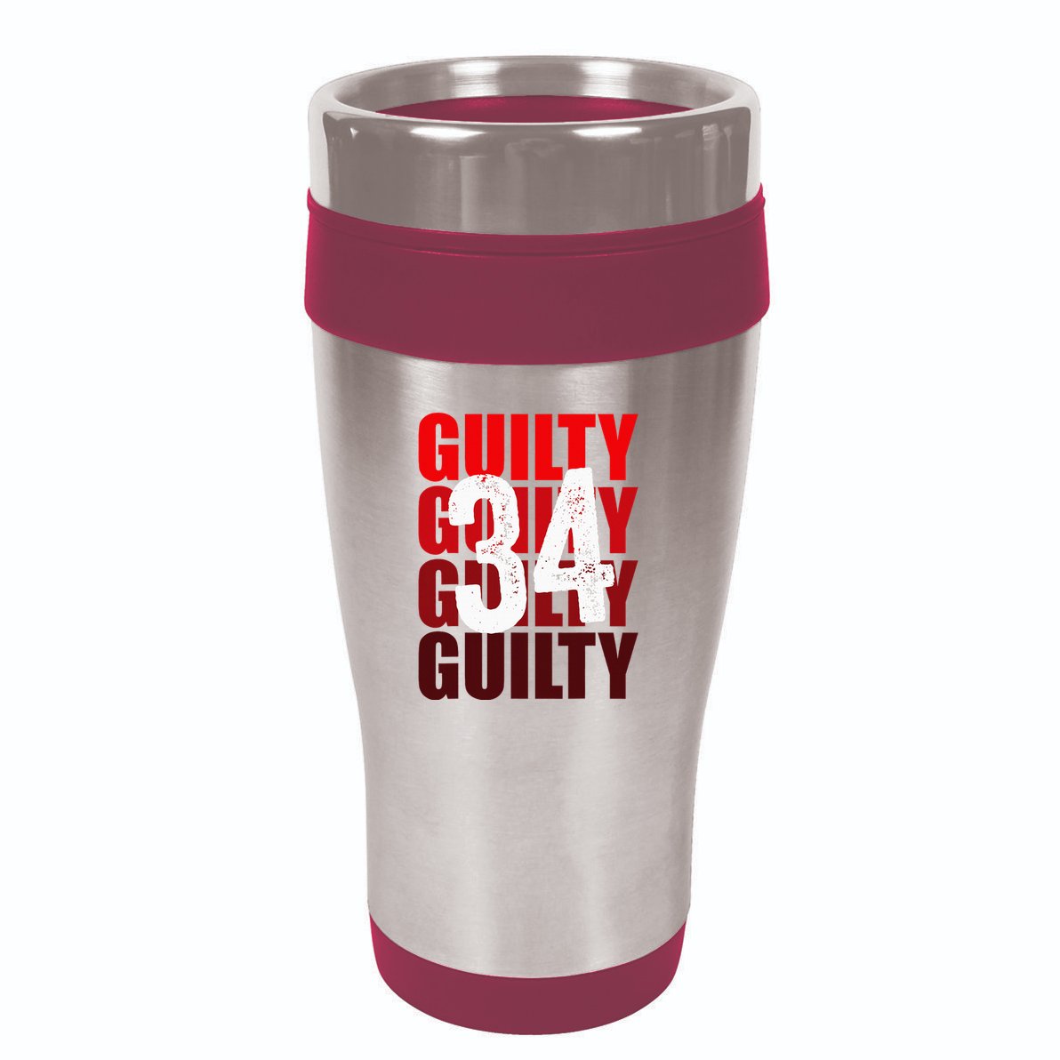 Trump Guilty 34 Counts 16oz Travel Tumbler