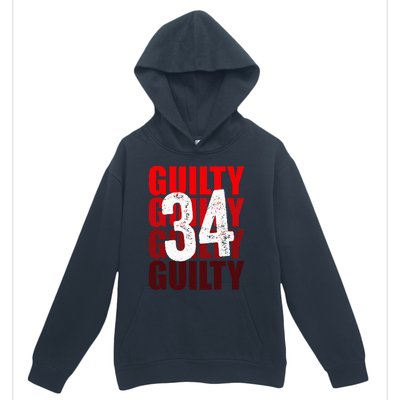 Trump Guilty 34 Counts Urban Pullover Hoodie