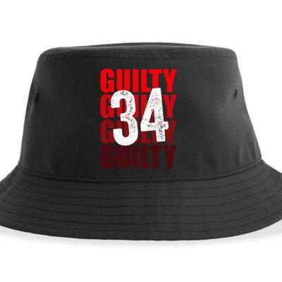 Trump Guilty 34 Counts Sustainable Bucket Hat