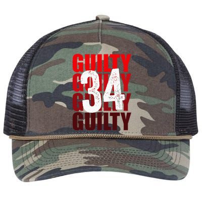 Trump Guilty 34 Counts Retro Rope Trucker Hat Cap