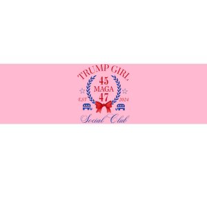 Trump Girl 45 47 Maga Est 2024 Social Club Happy Bumper Sticker