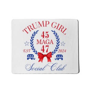 Trump Girl 45 47 Maga Est 2024 Social Club Happy Mousepad