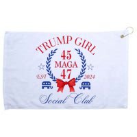 Trump Girl 45 47 Maga Est 2024 Social Club Happy Grommeted Golf Towel