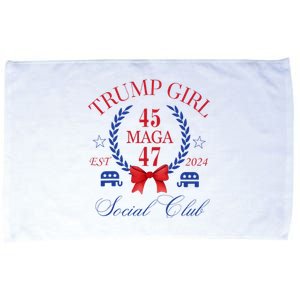 Trump Girl 45 47 Maga Est 2024 Social Club Happy Microfiber Hand Towel