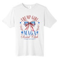 Trump Girl 45 47 Maga Est 2024 Social Club Happy 4th Of July Tall Fusion ChromaSoft Performance T-Shirt