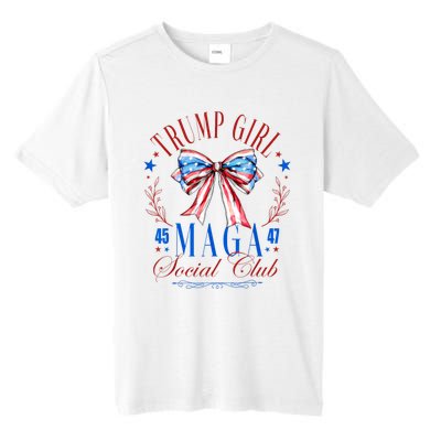 Trump Girl 45 47 Maga Est 2024 Social Club Happy 4th Of July Tall Fusion ChromaSoft Performance T-Shirt